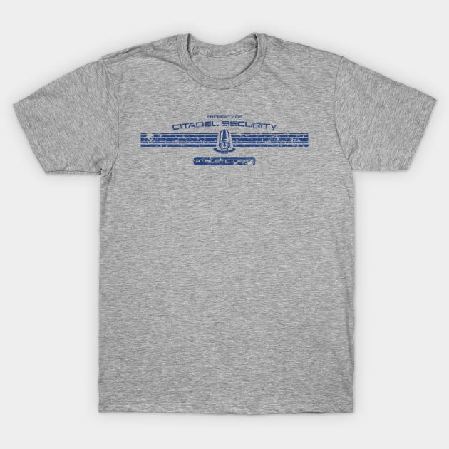 C-Sec Athletic Dept. [Blue Distressed] T-Shirt by Karthonic